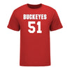 Ohio State Buckeyes Men's Lacrosse Student Athlete #51 Garrett Haas - Front View