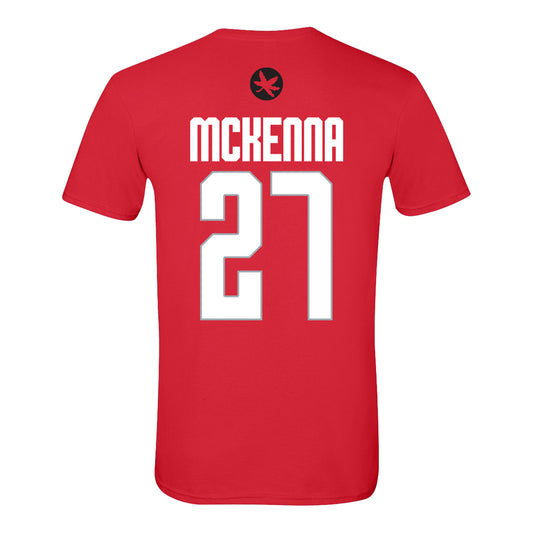 Ohio State Buckeyes Men's Lacrosse Student Athlete #27 Jack McKenna - Back View