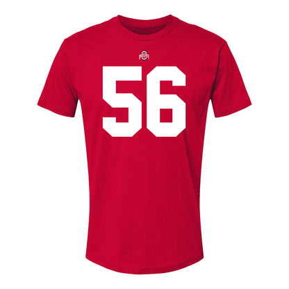 Ohio State Buckeyes Seth McLaughlin #56 Student Athlete Football T-Shirt - Front View