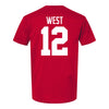 Ohio State Buckeyes Bryce West #12 Student Athlete Football T-Shirt - Back View