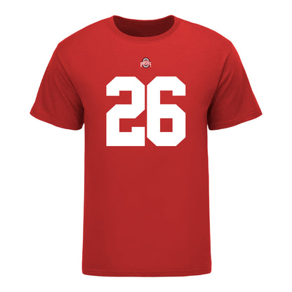 Ohio State Buckeyes Payton Pierce #26 Student Athlete Football T-Shirt - Front View