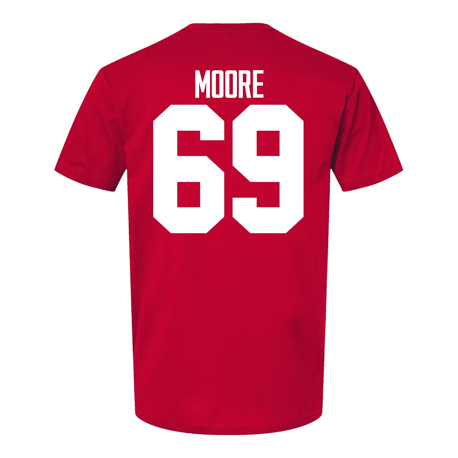 Ohio State Buckeyes Ian Moore #69 Student Athlete Football T-Shirt - Back View