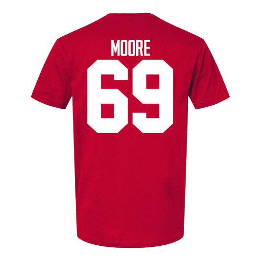 Ohio State Buckeyes Ian Moore #69 Student Athlete Football T-Shirt - Back View