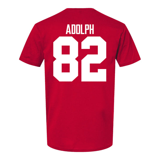 Ohio State Buckeyes David Adolph #82 Student Athlete Football T-Shirt - Back View