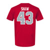Ohio State Buckeyes Baseball Student Athlete T-Shirt #43 Hunter Shaw - Back View