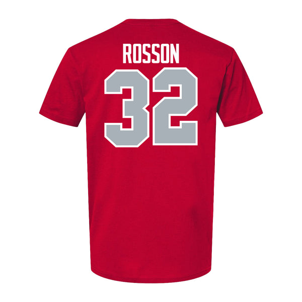 Ohio State Buckeyes Baseball Student Athlete T-Shirt #32 Hunter Rosson - Back View