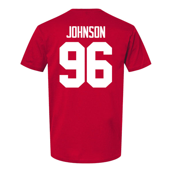 Ohio State Buckeyes Collin Johnson #96 Student Athlete Football T-Shirt - Back View