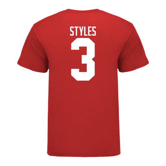 Ohio State Buckeyes Lorenzo Styles #3 Student Athlete Football T-Shirt - Back View