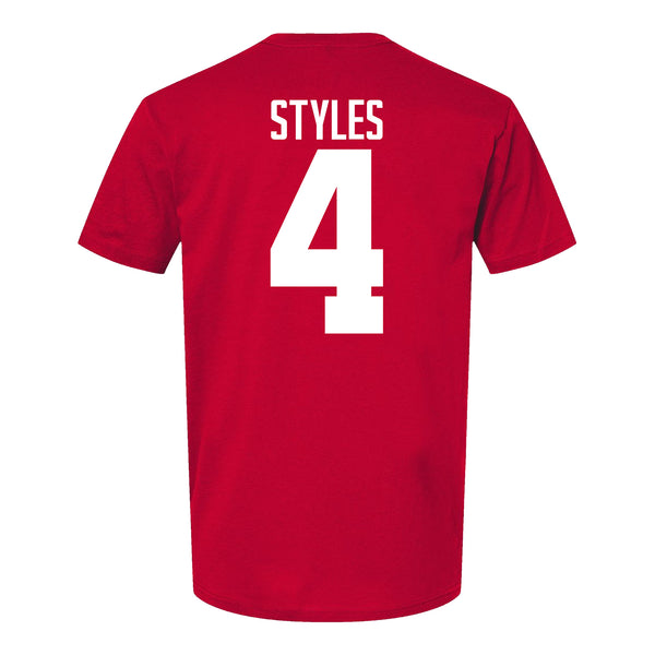 Ohio State Buckeyes Lorenzo Styles #4 Student Athlete Football T-Shirt - Back View