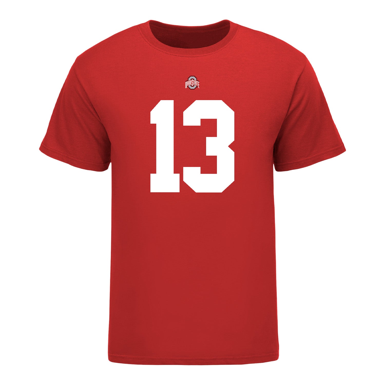 Ohio State Buckeyes Miles Lockhart #13 Student Athlete Football T-Shirt - Front View