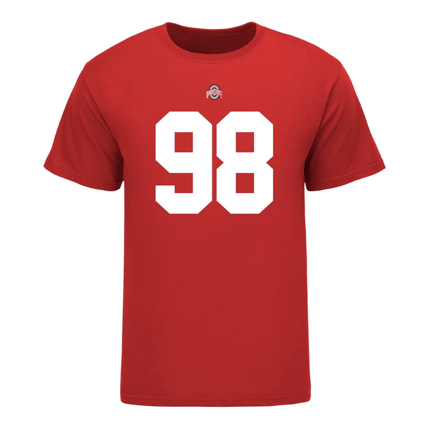 Ohio State Buckeyes Kayden McDonald #98 Student Athlete Football T-Shirt - Front View