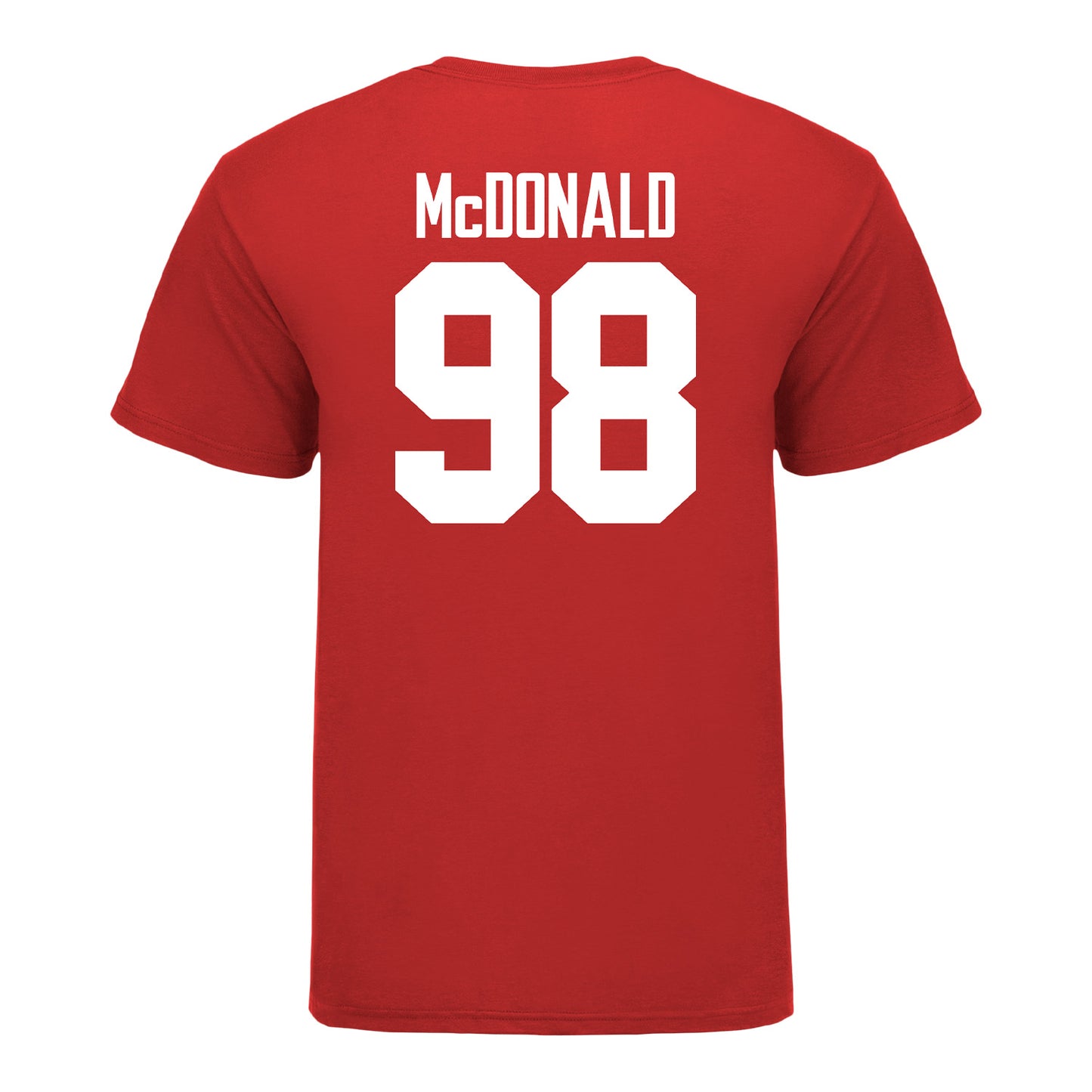 Ohio State Buckeyes Kayden McDonald #98 Student Athlete Football T-Shirt - Back View