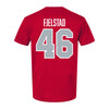 Ohio State Buckeyes Baseball Student Athlete T-Shirt #46 Zach Fjelstad - Back View