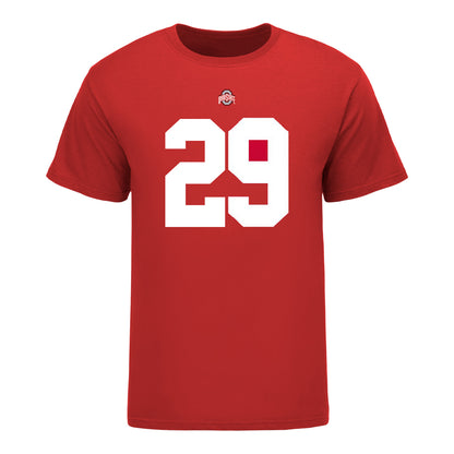 Ohio State Buckeyes Glorien Gough #29 Student Athlete Football T-Shirt - Front View