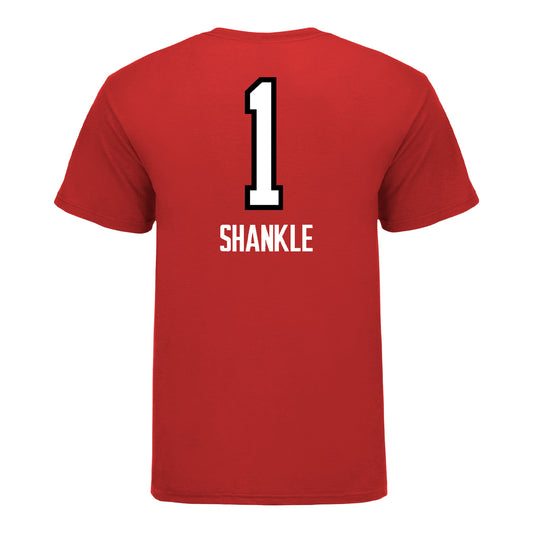 Ohio State Buckeyes Women's Volleyball Student Athlete T-Shirt #1 Ava Shankle - Back View