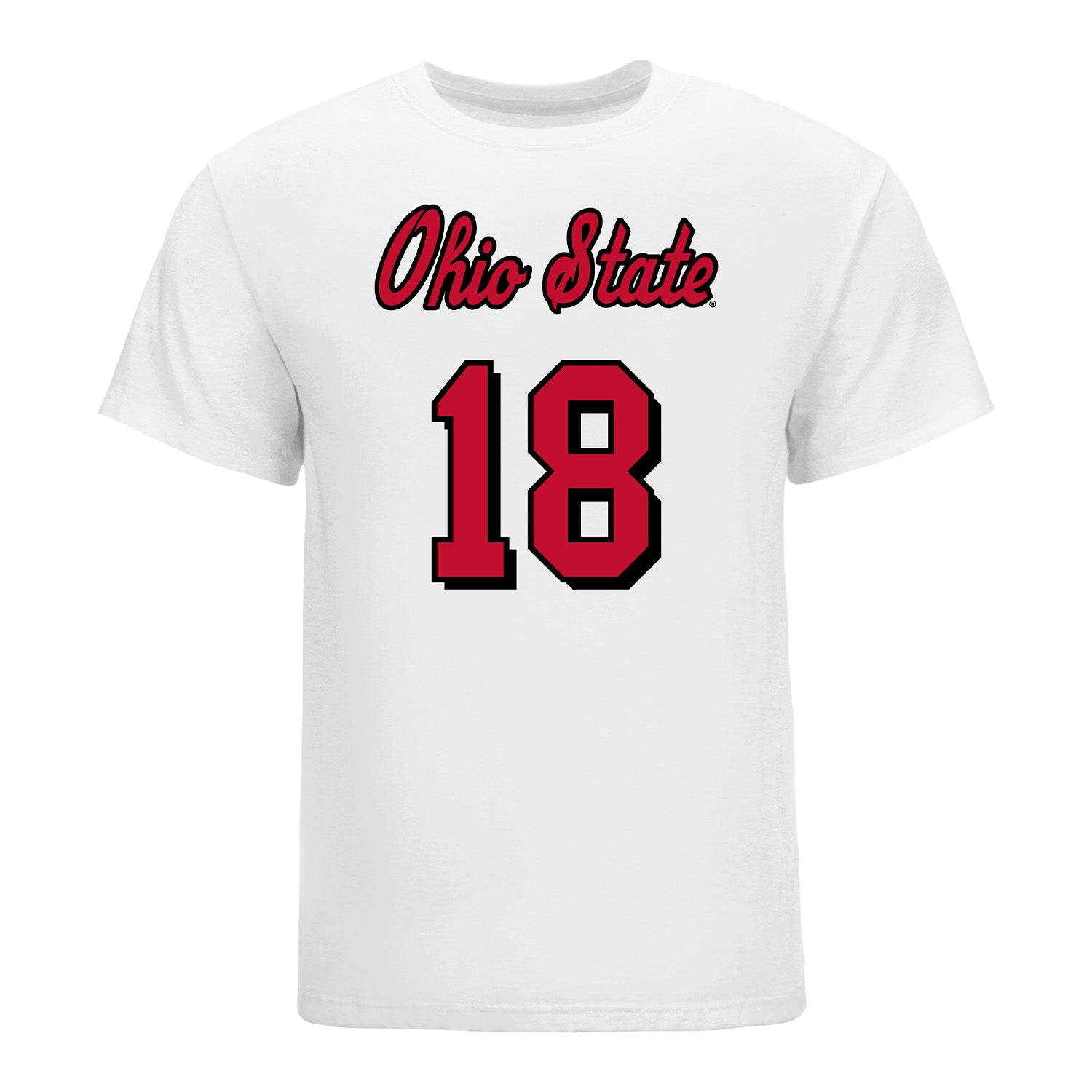 Ohio State Buckeyes Women's Volleyball Student Athlete T-Shirt #18 Abby Yoder - Front View