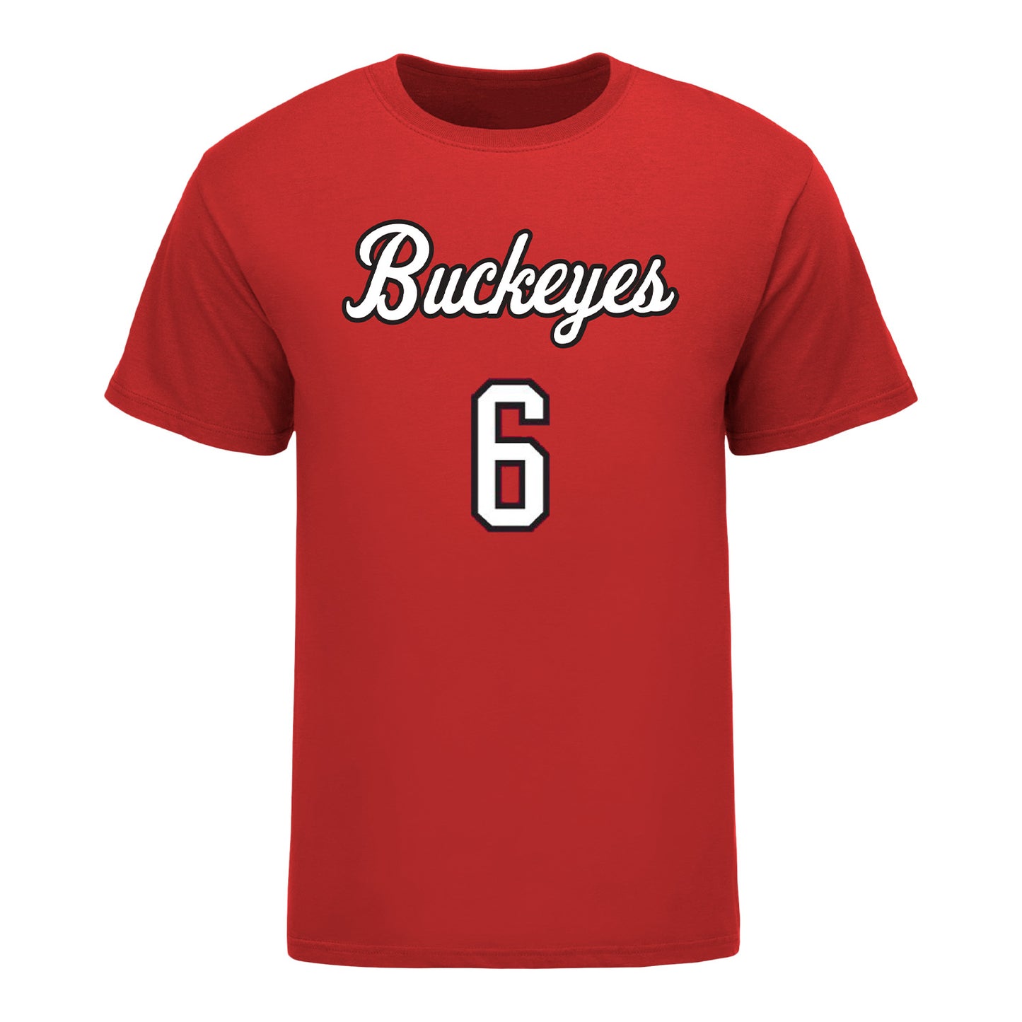 Ohio State Buckeyes Women's Volleyball Student Athlete T-Shirt #6 Olivia Hasbrook - Front View