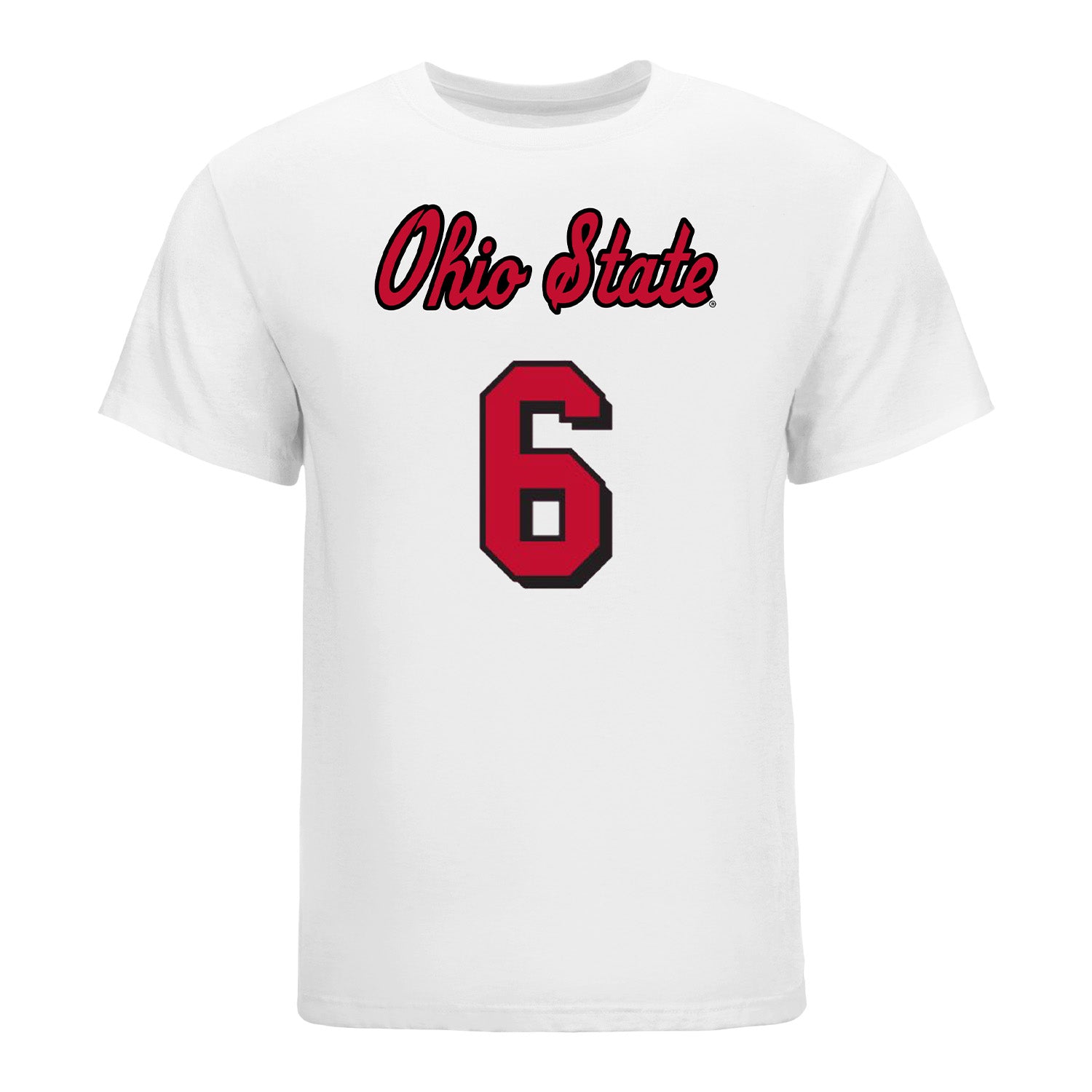 Ohio State Buckeyes Women's Volleyball Student Athlete T-Shirt #6 Olivia Hasbrook - Front View