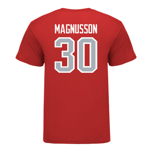 Ohio State Buckeyes Men's Soccer Student Athlete T-Shirt #30 Siggi Magnusson - Back View