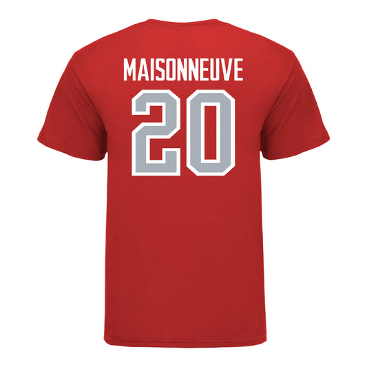 Ohio State Buckeyes Men's Soccer Student Athlete T-Shirt #20 Jacob Maisonneuve - Back View