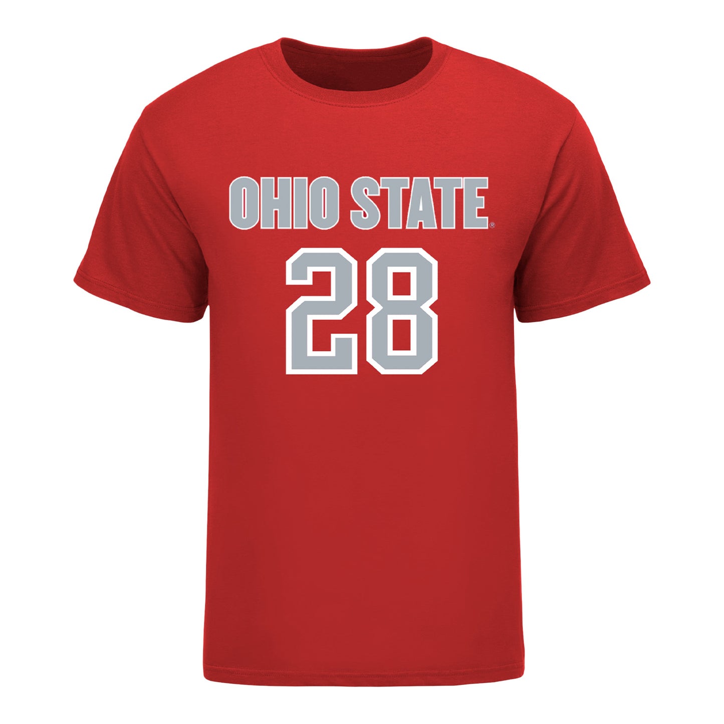 Ohio State Buckeyes Men's Soccer Student Athlete T-Shirt #28 Luke Laramore - Front View