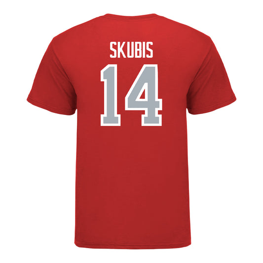 Ohio State Buckeyes Men's Soccer Student Athlete T-Shirt #14 Nick Skubis - Back View