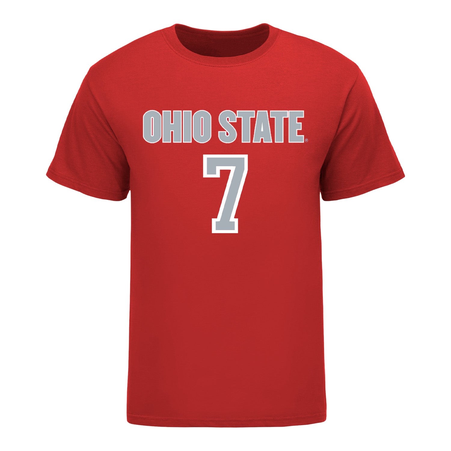 Ohio State Buckeyes Men's Soccer Student Athlete T-Shirt #7 Marko Borkovic - Front View