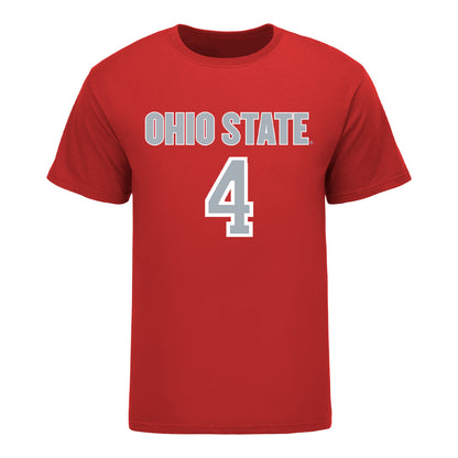 Ohio State Buckeyes Men's Soccer Student Athlete T-Shirt #4 Nicholas McHenry - Front View