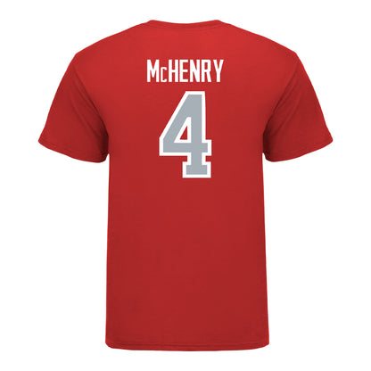 Ohio State Buckeyes Men's Soccer Student Athlete T-Shirt #4 Nicholas McHenry - Back View