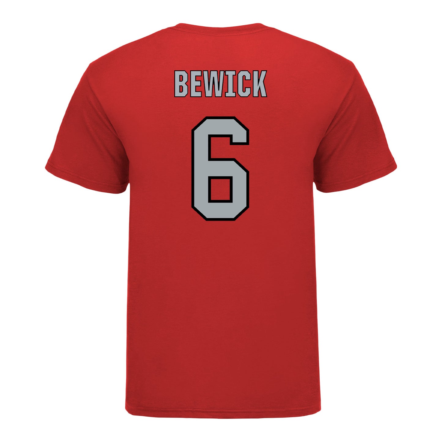 Ohio State Buckeyes Softball Student Athlete T-Shirt #6 Sami Bewick - Back View