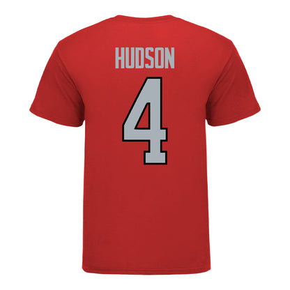 Ohio State Buckeyes Men's Volleyball Student Athlete T-Shirt #4 Drew Hudson - Back View