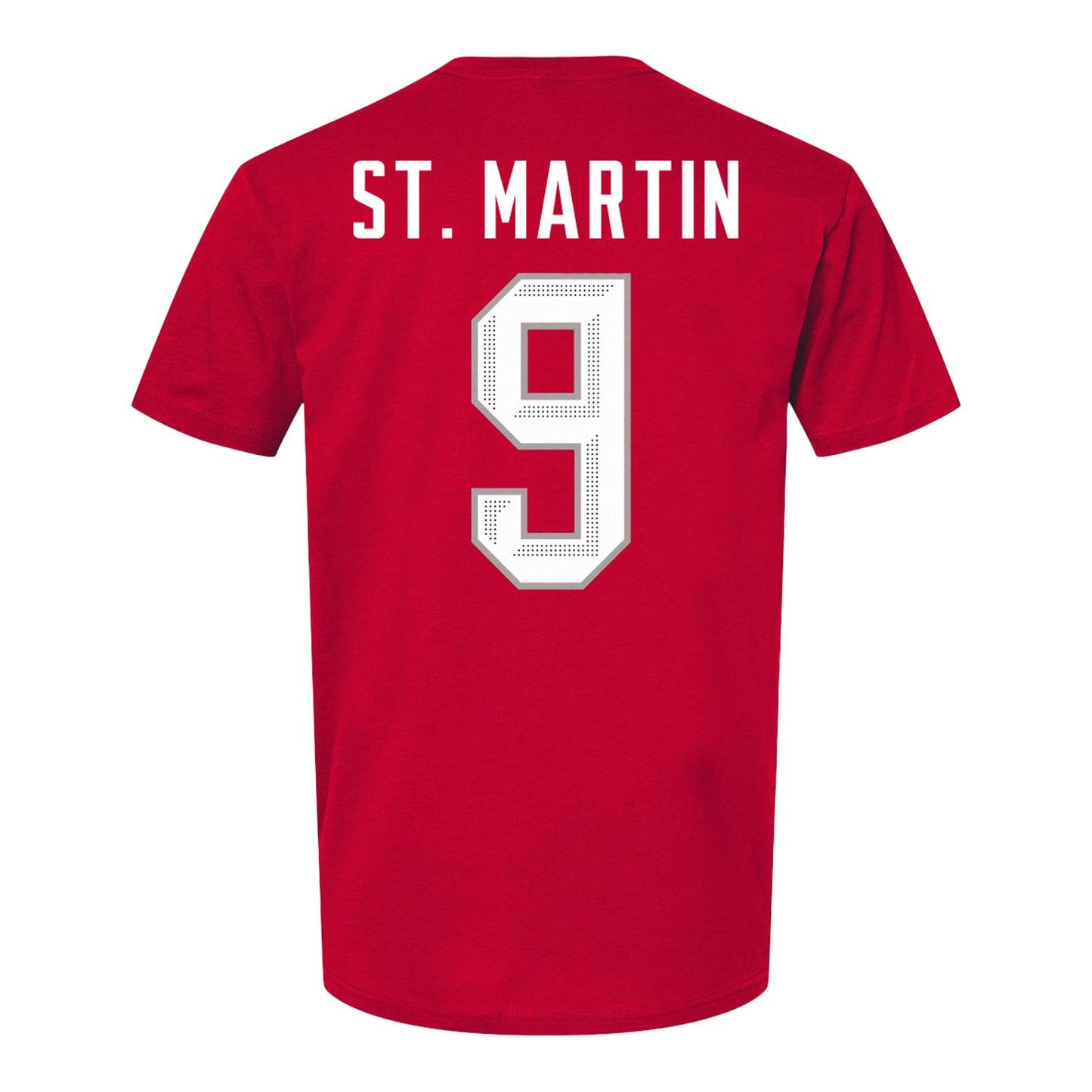 Ohio State Buckeyes #9 Josie St. Martin Student Athlete Women's Hockey T-Shirt - Back View