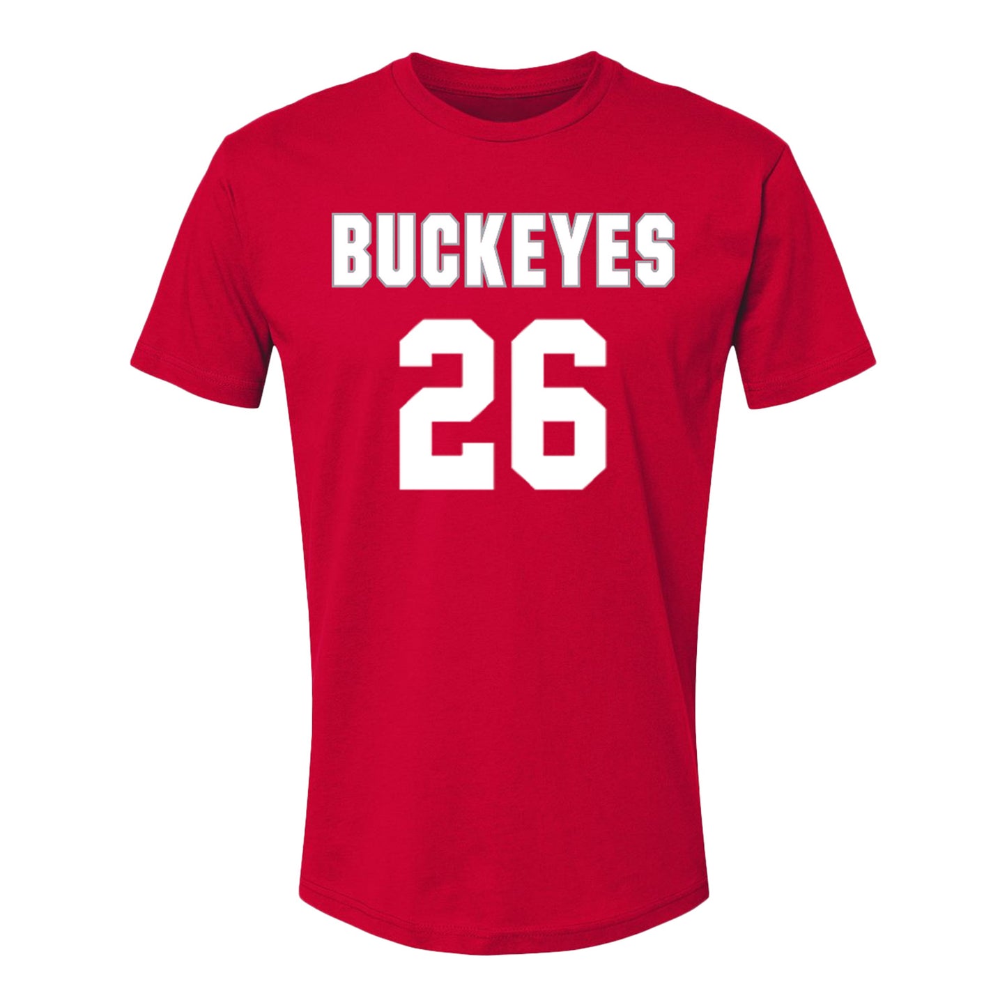 Ohio State Buckeyes Men's Lacrosse Student Athlete #26 Braden Glushakow In Red - Front View