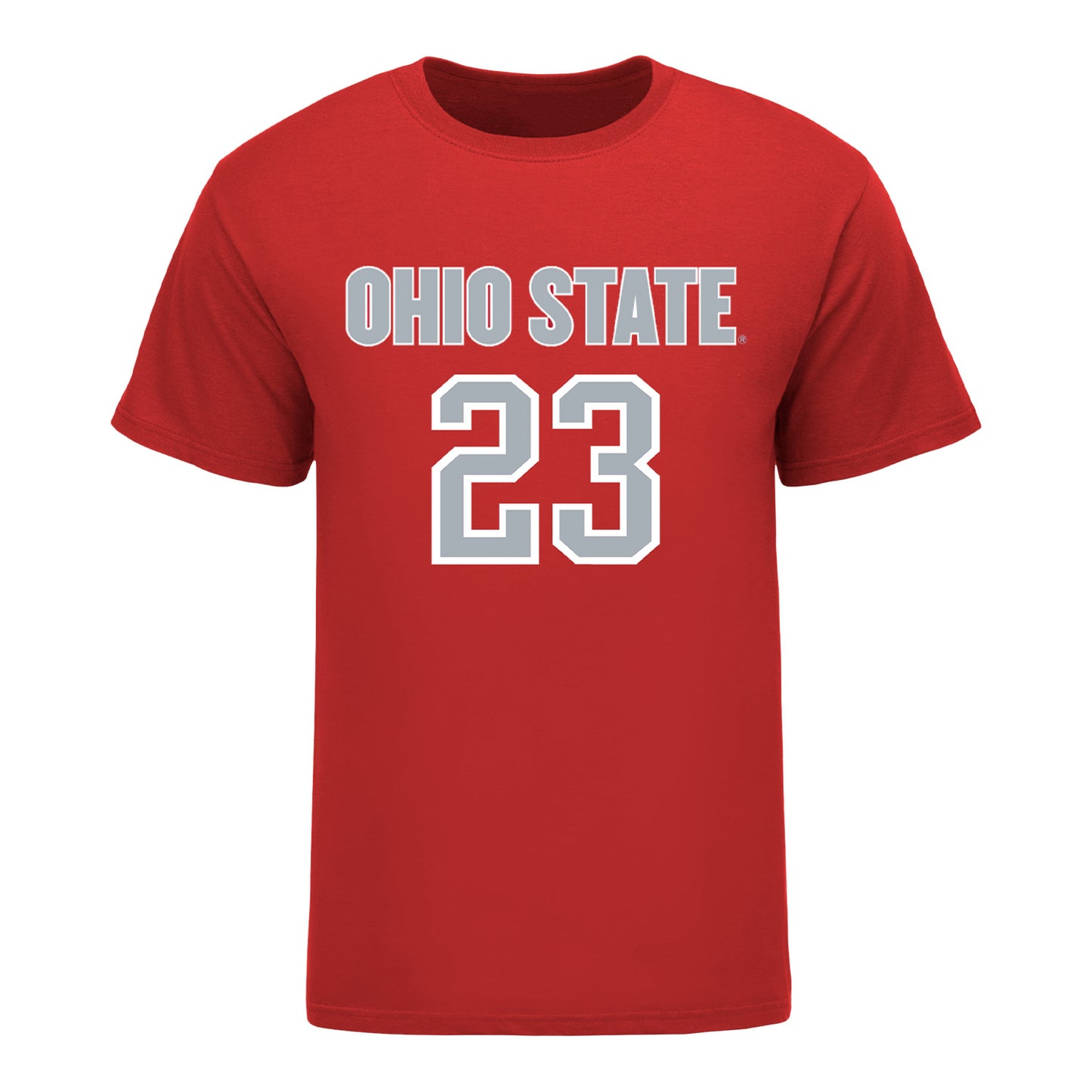 Ohio State Buckeyes Men's Soccer Student Athlete T-Shirt #23 Donovan Williams In Red - Front View