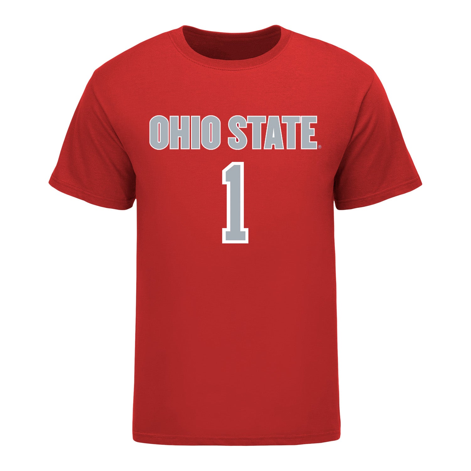 Ohio State Buckeyes Men's Soccer Student Athlete T-Shirt #1 Maximiliano Trejo In Red - Front View