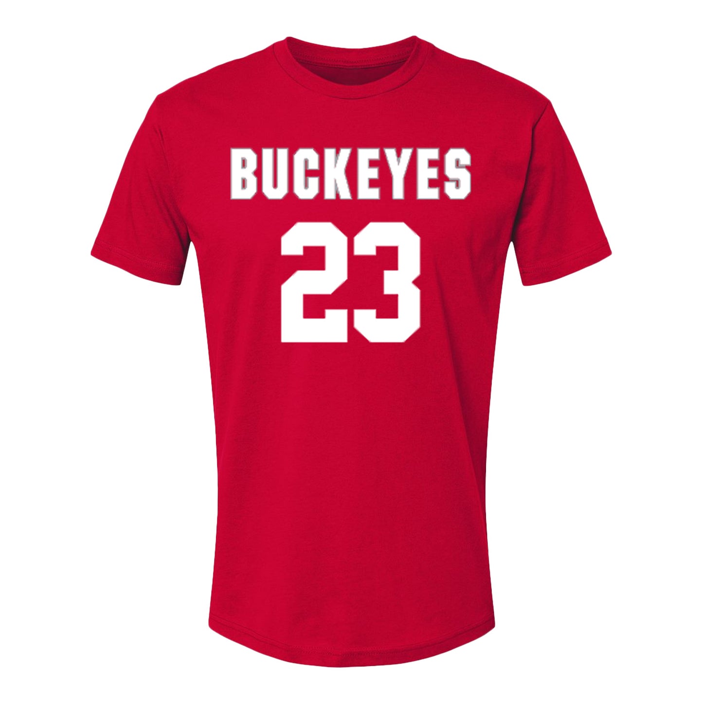 Ohio State Buckeyes Women's Lacrosse Student Athlete #23 Maddy Paz T-Shirt In Red - Front View