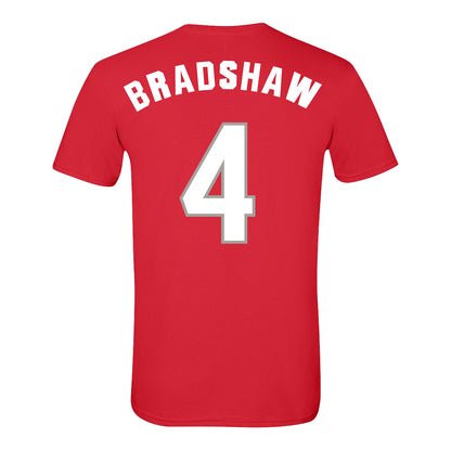 Ohio State Buckeyes Men's Basketball Student Athlete #4 Aaron Bradshaw T-Shirt - Back View