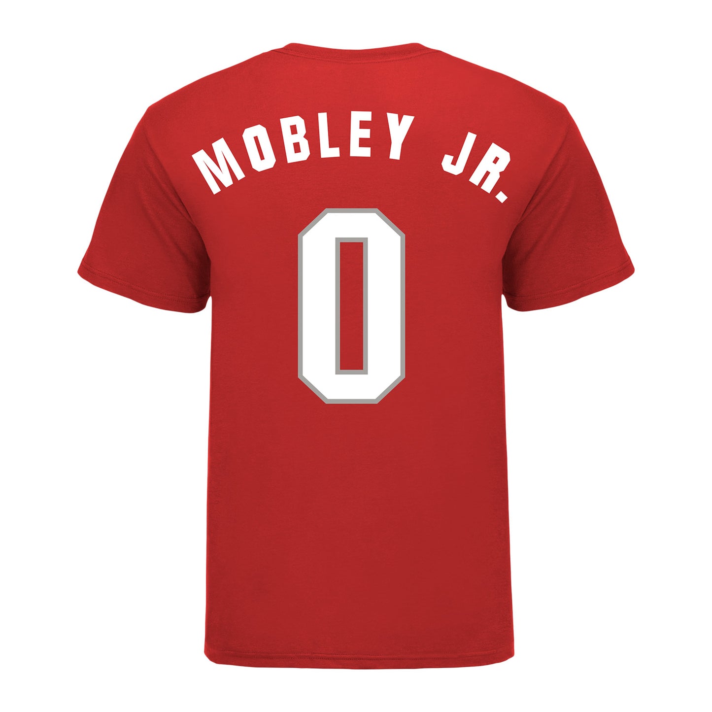 Ohio State Buckeyes Men's Basketball Student Athlete #0 John Mobley Jr. T-Shirt - Back View