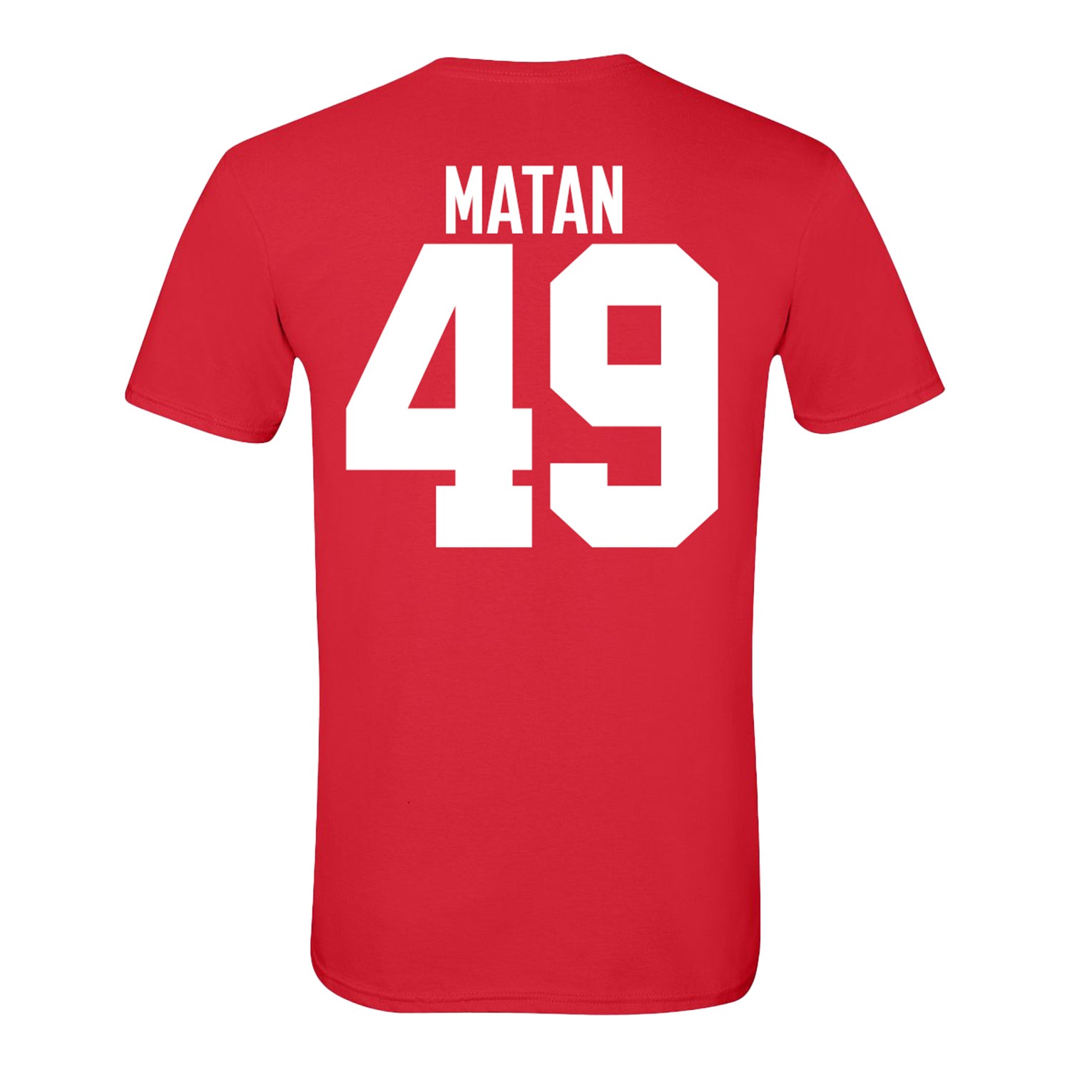 Ohio State Buckeyes Men's Lacrosse Student Athlete #49 Joe Matan T-Shirt - Back View