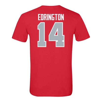 Ohio State Buckeyes #14 Andrew Edrington Student Athlete Baseball T-Shirt - Back View