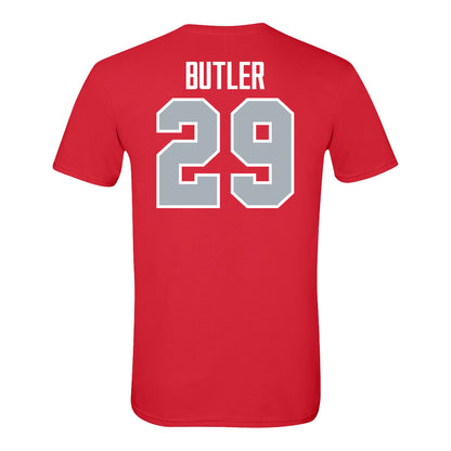 Ohio State Buckeyes #29 Ryan Butler Student Athlete Baseball T-Shirt - Back View