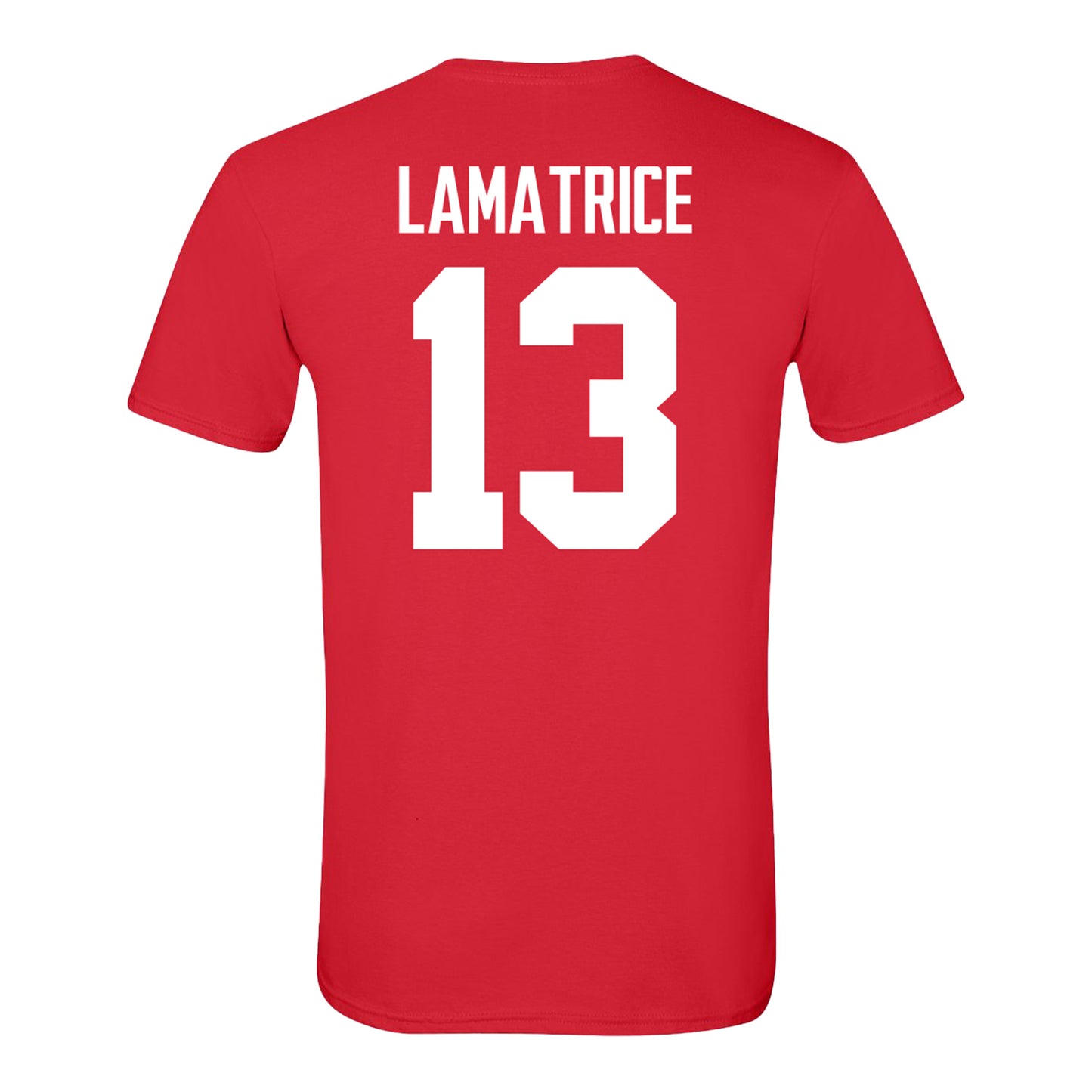 Ohio State Buckeyes #13 Angelo Lamatrice Student Athlete Men's Lacrosse T-Shirt - BACK