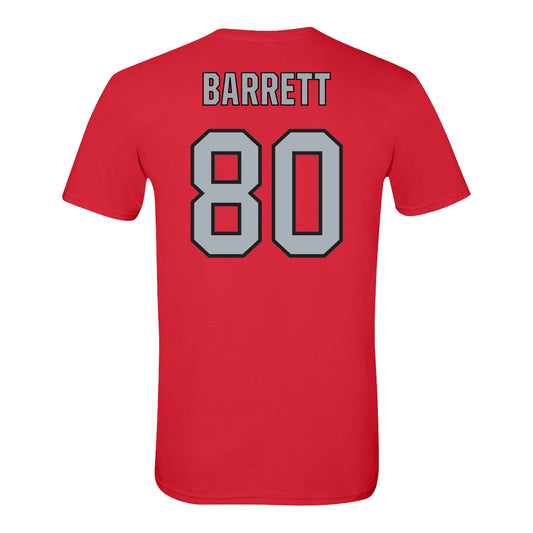 Ohio State Buckeyes Softball Student Athlete T-Shirt #80 Tanaya Barrett - Back View