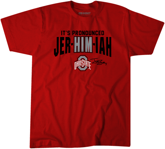 Ohio State Buckeyes Breaking T NIL #4 Jeremiah Smith T-Shirt