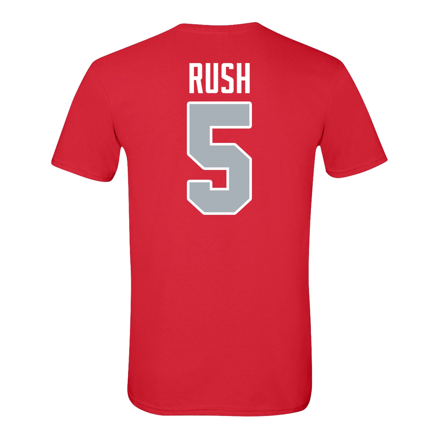Ohio State Buckeyes Men's Soccer Student Athlete T-Shirt #5 Johnny Rush - Back View