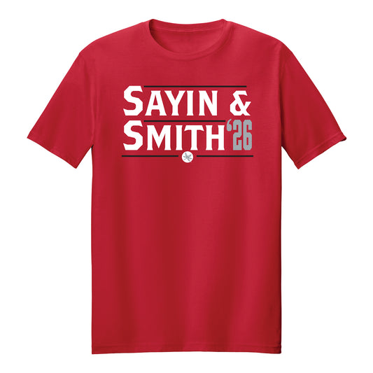 Ohio State Buckeyes Football Student Athlete #10 Julian Sayin and #4 Jeremiah Smith 2026 Campaign T-Shirt