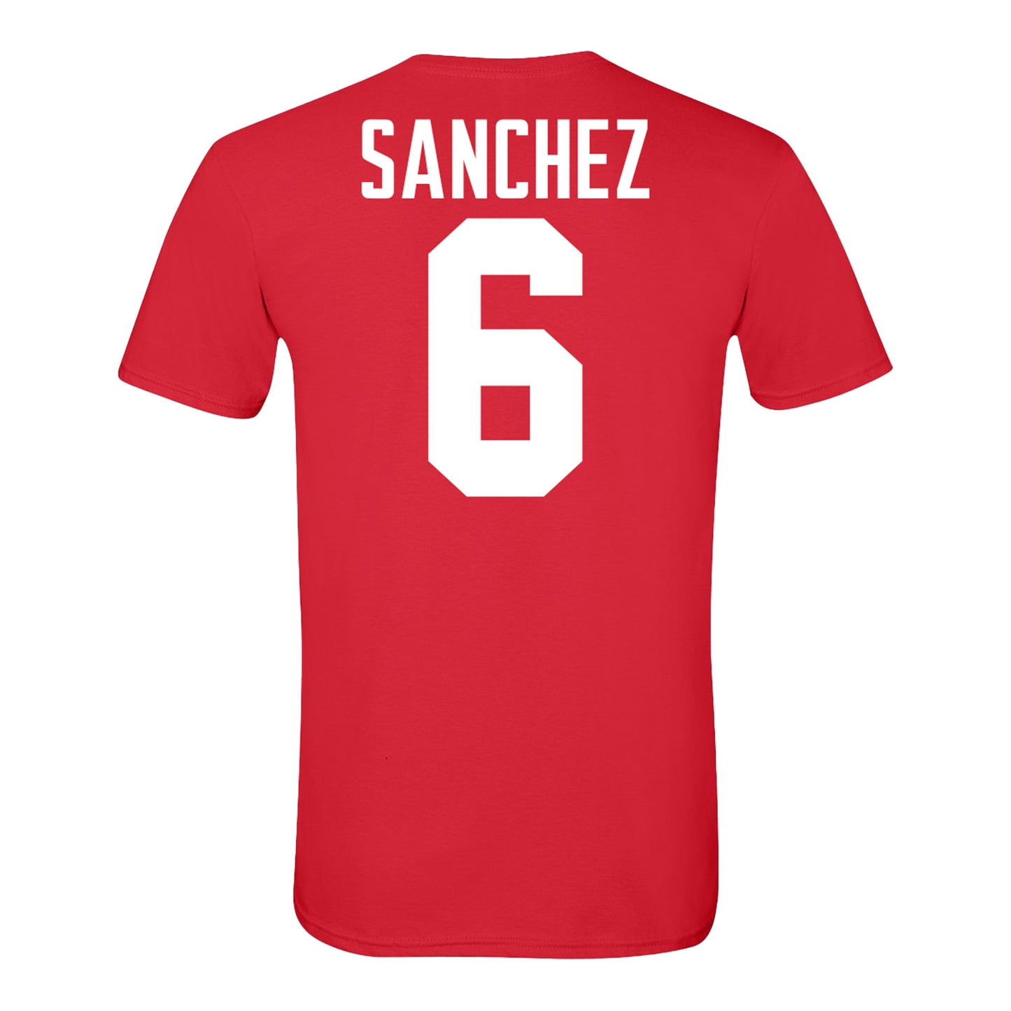 Ohio State Buckeyes #6 Devin Sanchez Student Athlete Football T-Shirt - Back