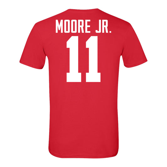 Ohio State Buckeyes #11 Terry Moore Jr. Student Athlete Football T-Shirt - Back
