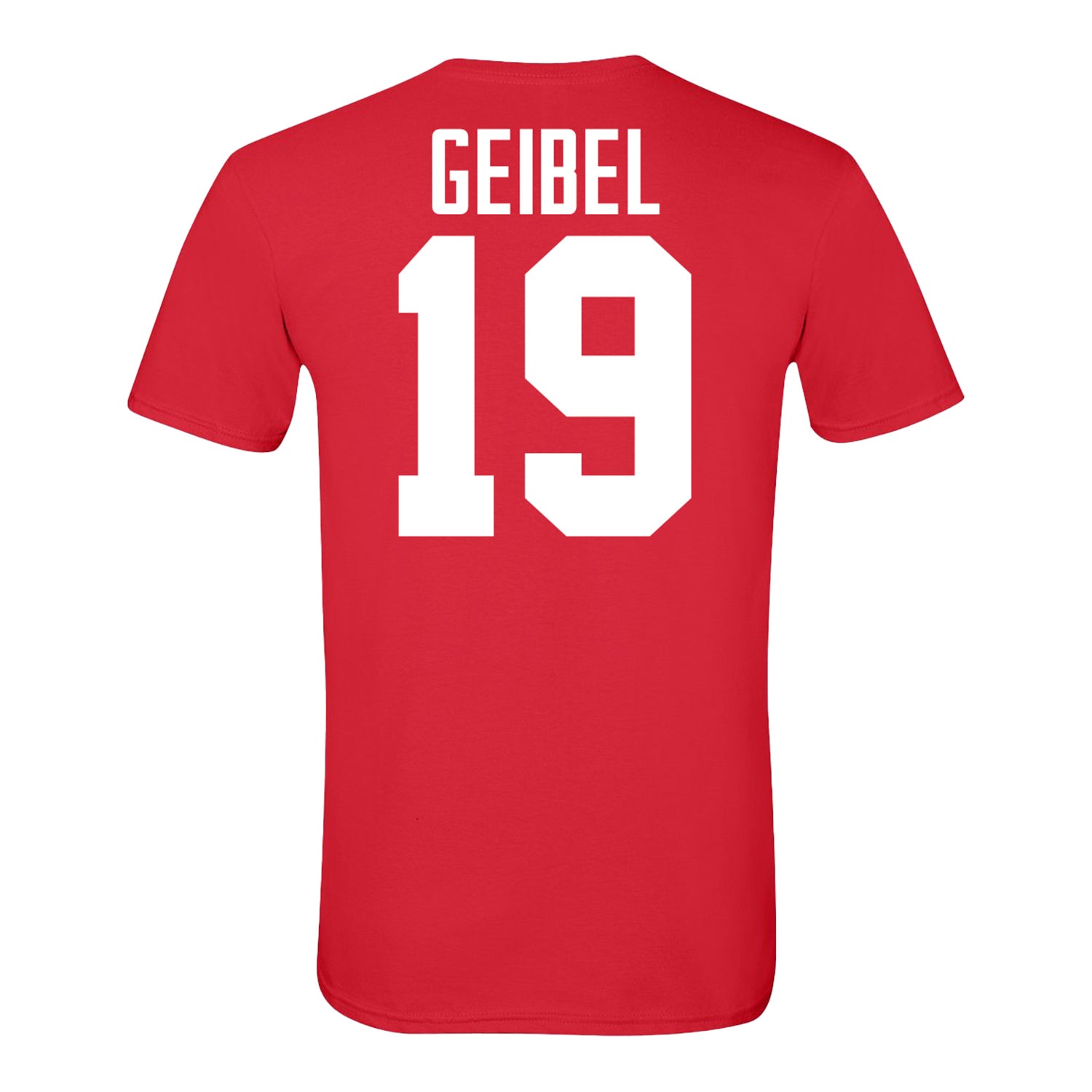 Ohio State Buckeyes #19 Brady Geibel Student Athlete Football T-Shirt - Back