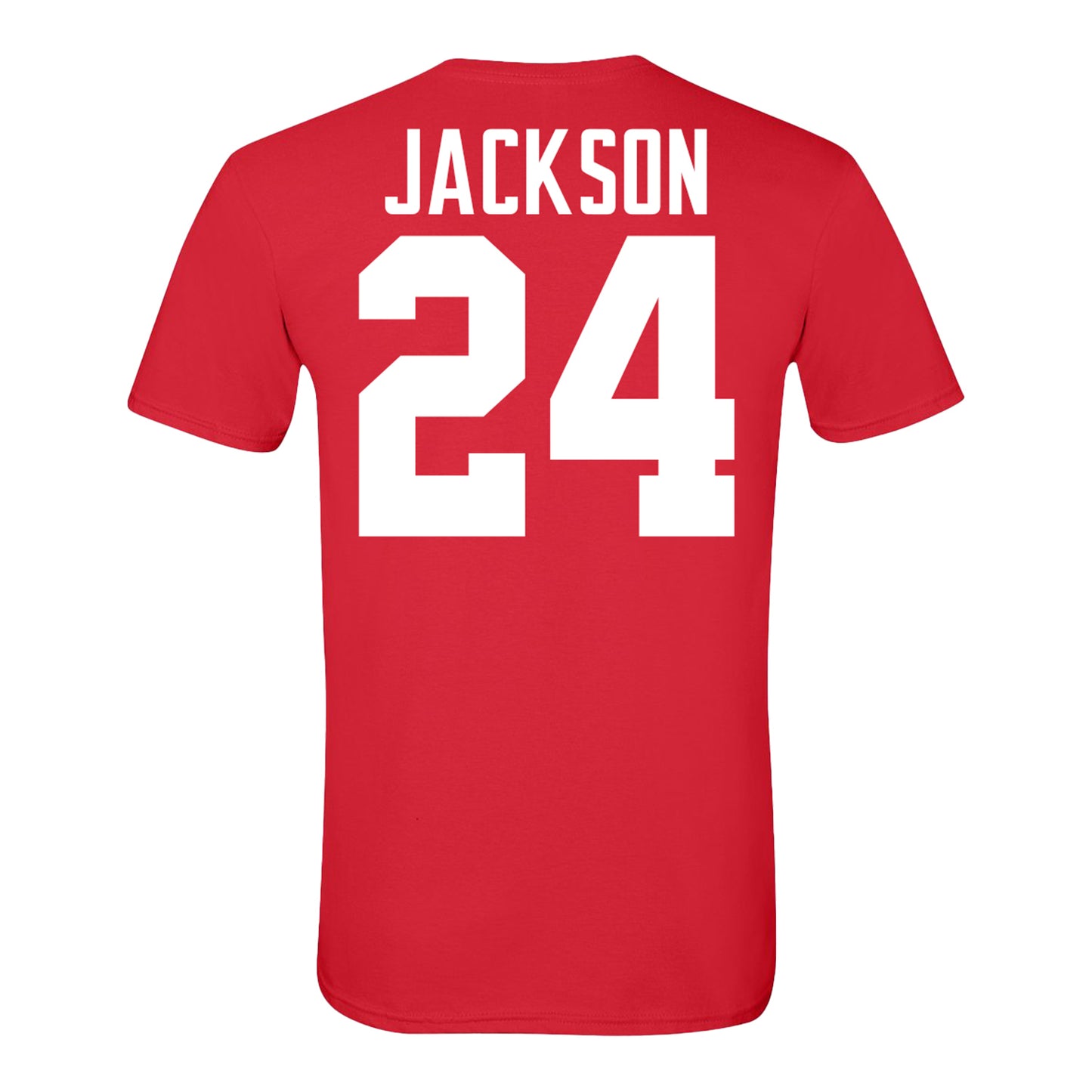 Ohio State Buckeyes #24 Jakobi Jackson Student Athlete Football T-Shirt - Back